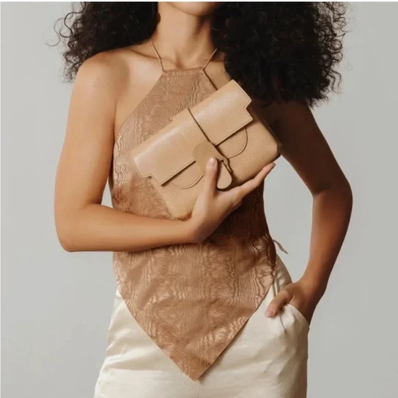 SENREVE Aria Belt Bag / Crossbody in Dolce Butterscotch and Gold